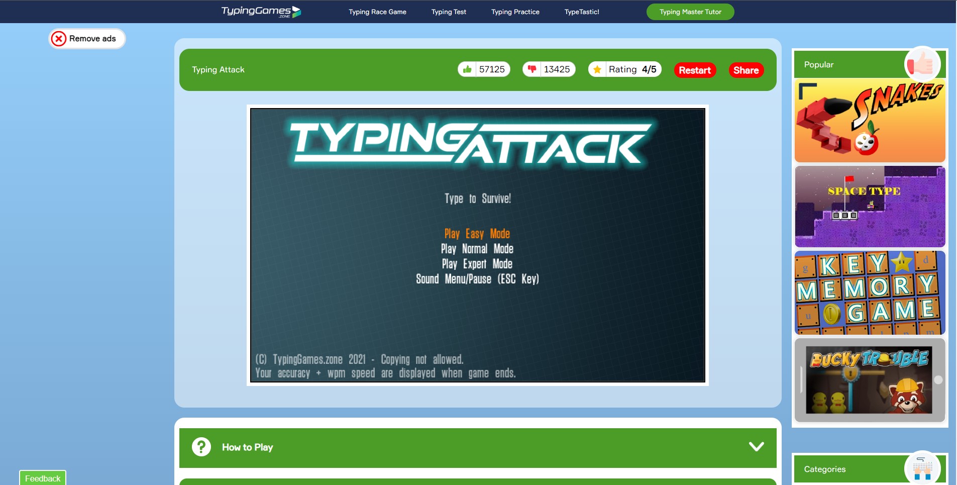 Speed Typing Test - Game - Typing Games Zone